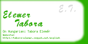 elemer tabora business card